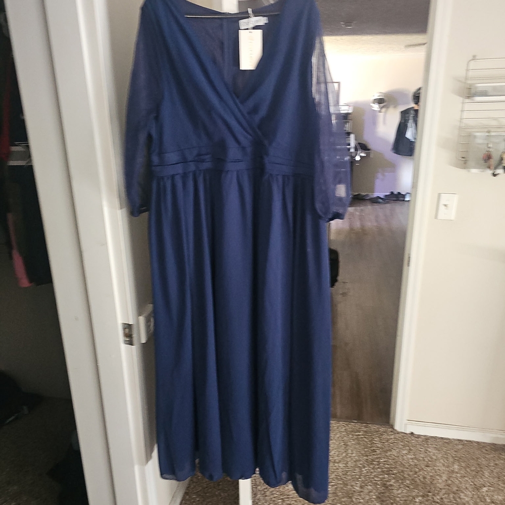 Elegant Navy Blue Women's Dress/ Wedding Guest/ Mother Of The Bride